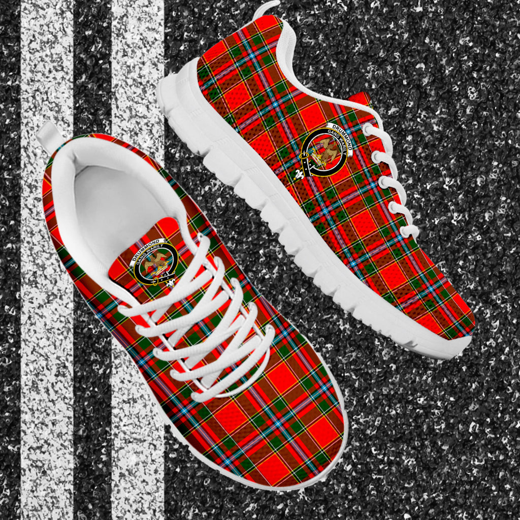 Drummond of Perth Tartan Sneakers with Family Crest - Tartan Vibes Clothing