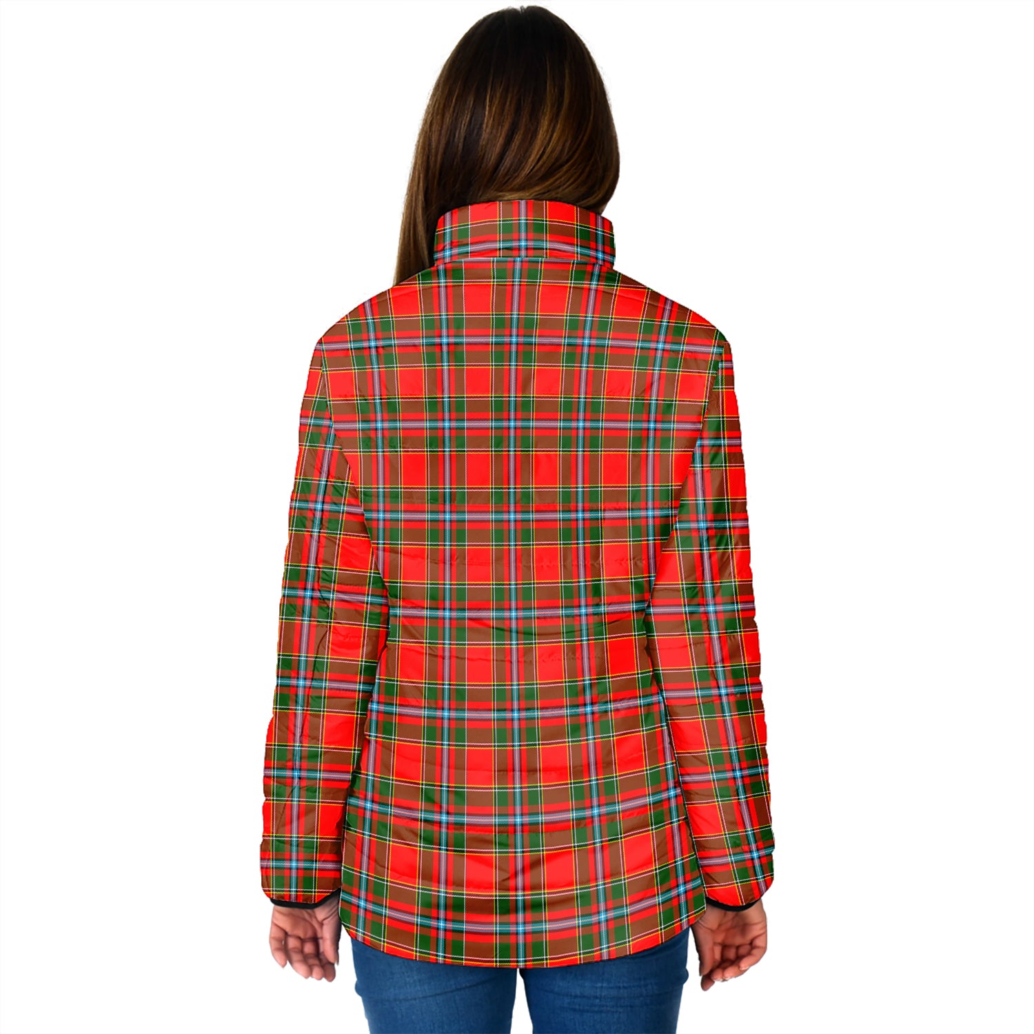 Drummond of Perth Tartan Padded Jacket with Family Crest - Tartan Vibes Clothing