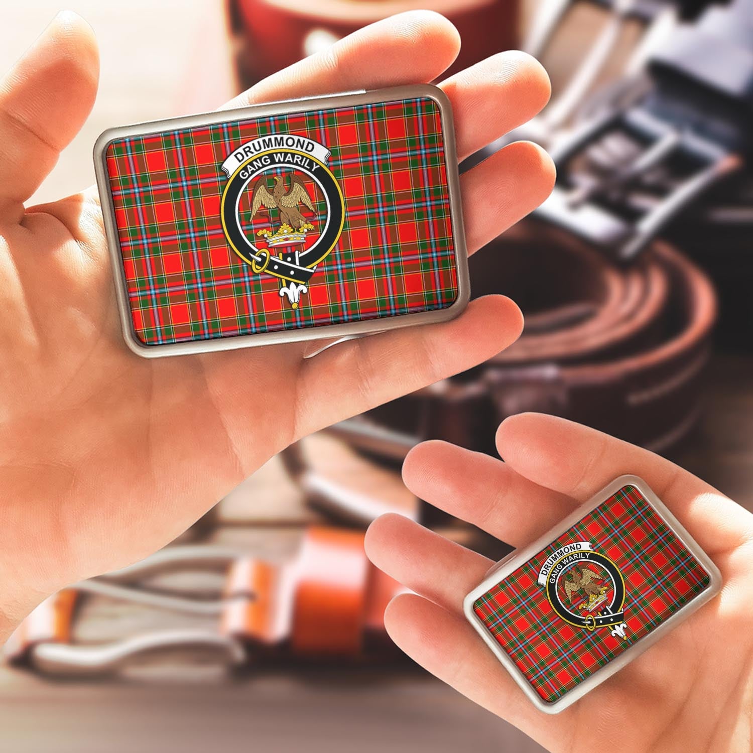 Drummond of Perth Tartan Belt Buckles with Family Crest - Tartan Vibes Clothing