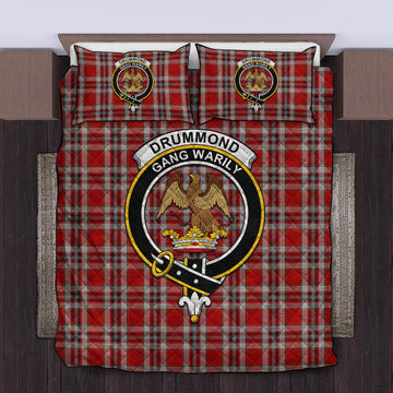 Drummond of Perth Dress Tartan Quilt Bed Set with Family Crest