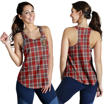 Drummond of Perth Dress Tartan Women Racerback Tanks with Family Crest