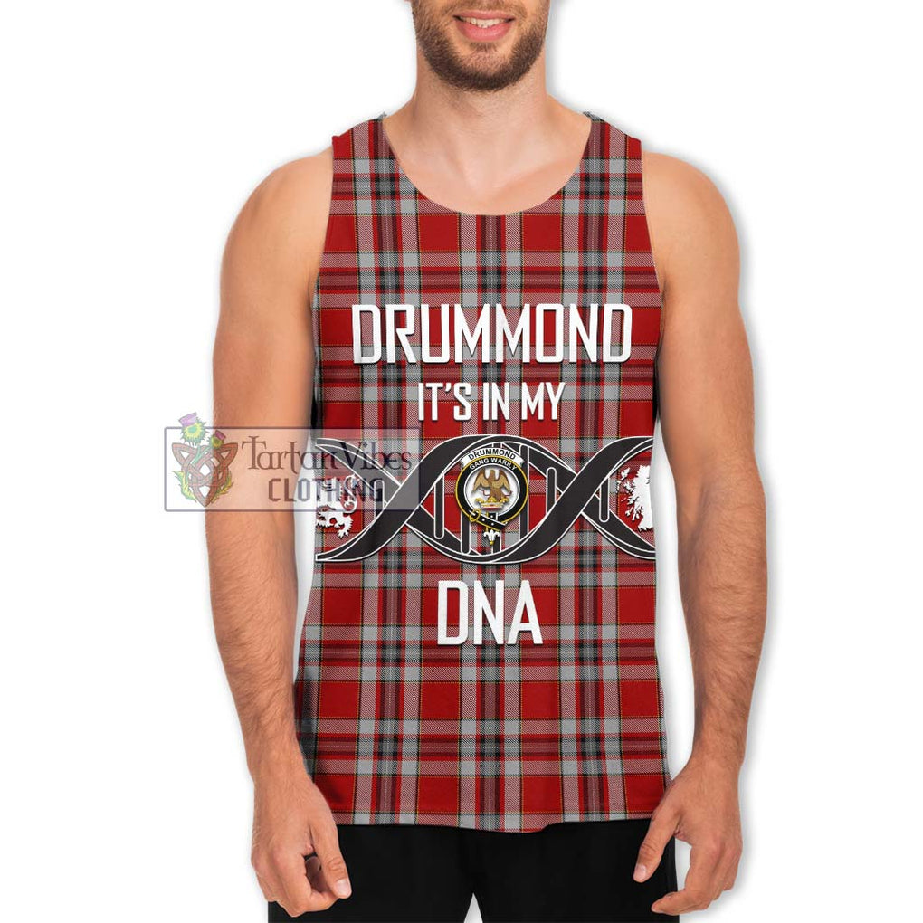 Drummond of Perth Dress Tartan Men's Tank Top with Family Crest DNA In Me Style Men - Tartanvibesclothing Shop