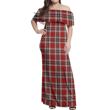 Drummond of Perth Dress Tartan Off Shoulder Long Dress