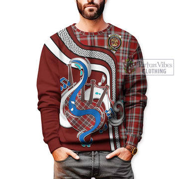 Drummond of Perth Dress Tartan Sweatshirt with Epic Bagpipe Style