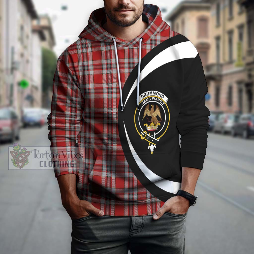 Tartan Vibes Clothing Drummond of Perth Dress Tartan Hoodie with Family Crest Circle Style