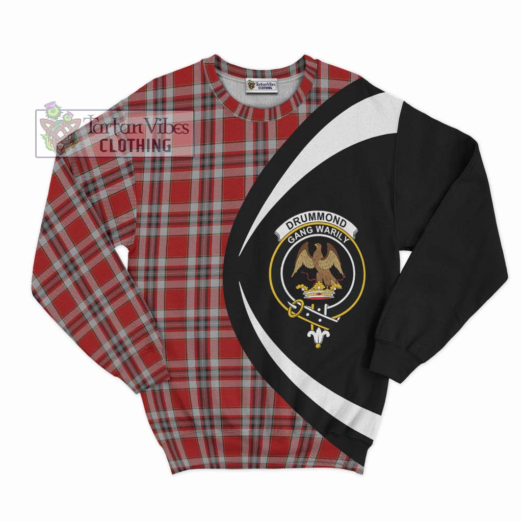 Tartan Vibes Clothing Drummond of Perth Dress Tartan Sweatshirt with Family Crest Circle Style