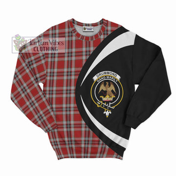 Drummond of Perth Dress Tartan Sweatshirt with Family Crest Circle Style