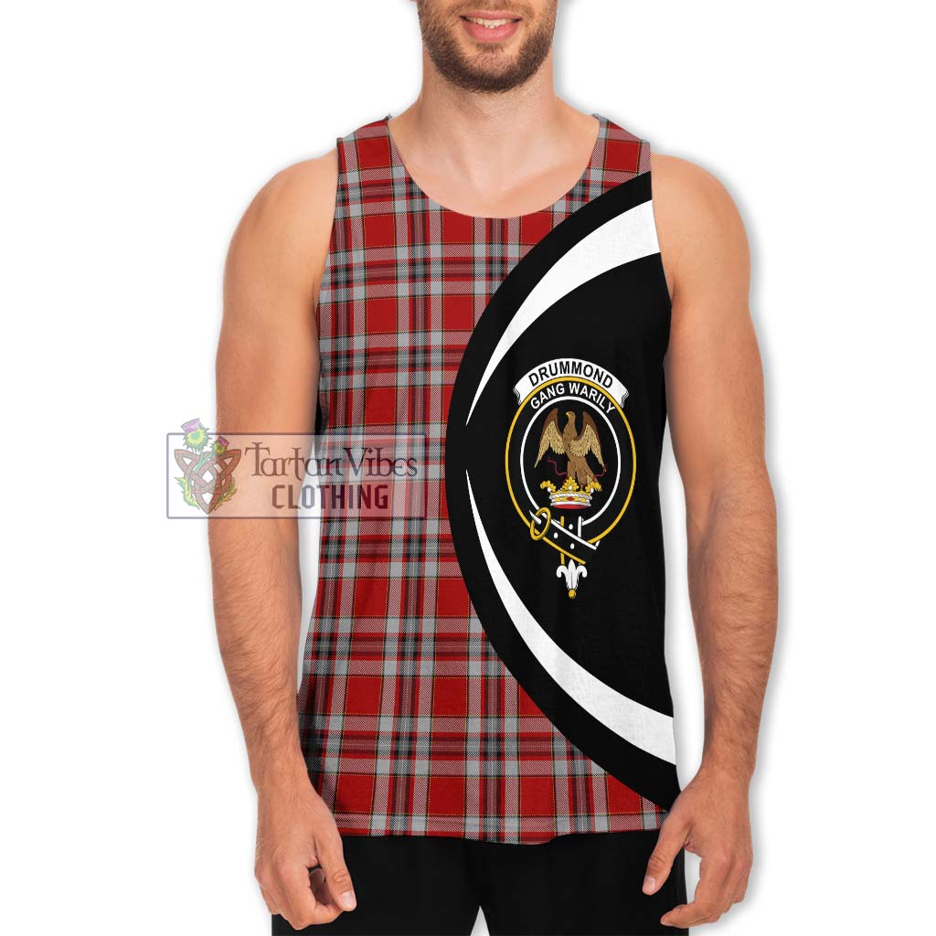 Drummond of Perth Dress Tartan Men's Tank Top with Family Crest Circle Style Men - Tartan Vibes Clothing