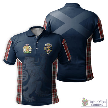 Drummond of Perth Dress Tartan Men's Polo Shirt with Family Crest and Lion Rampant Vibes Sport Style