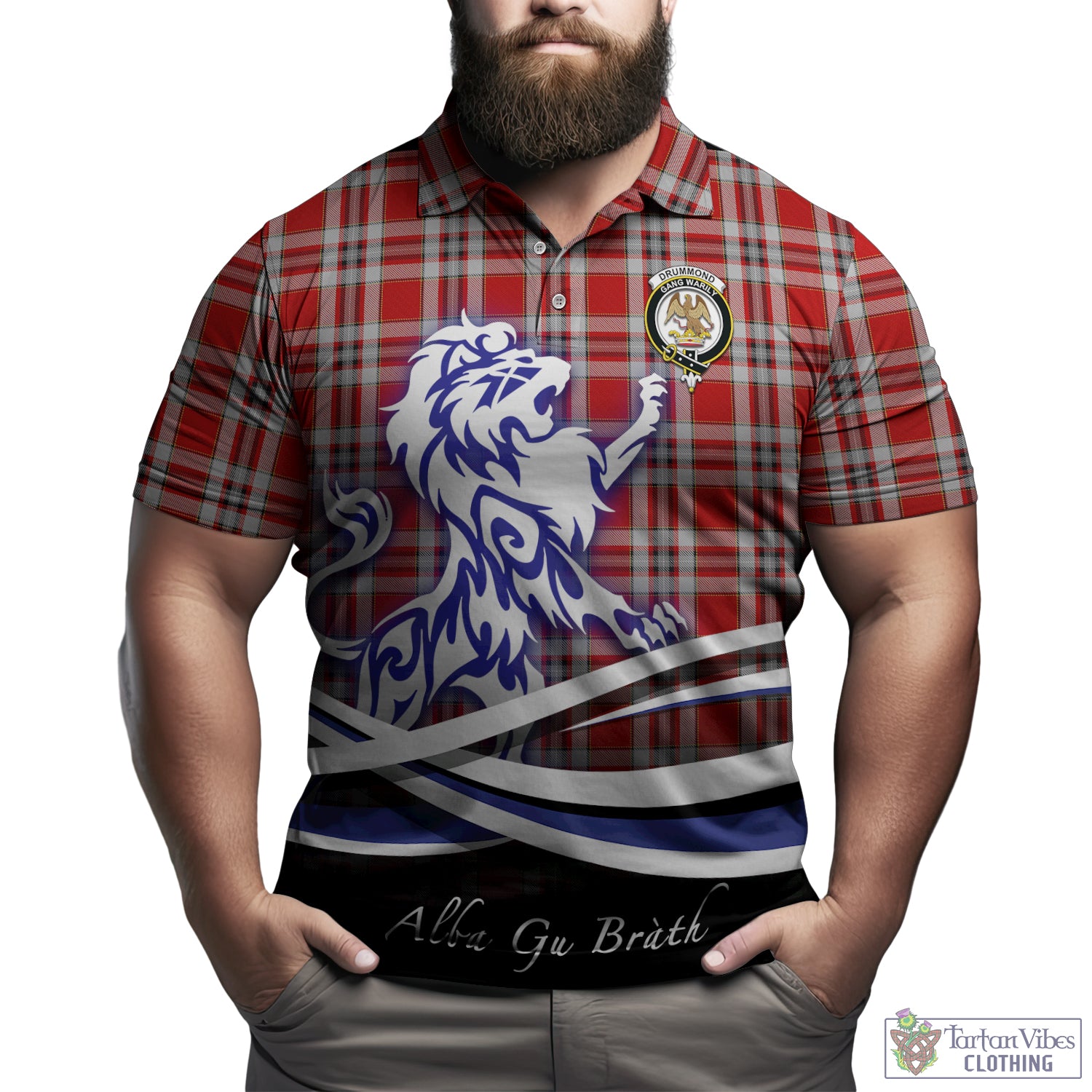 drummond-of-perth-dress-tartan-polo-shirt-with-alba-gu-brath-regal-lion-emblem