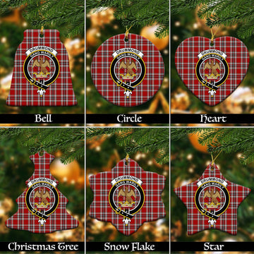 Drummond of Perth Dress Tartan Christmas Ceramic Ornaments with Family Crest