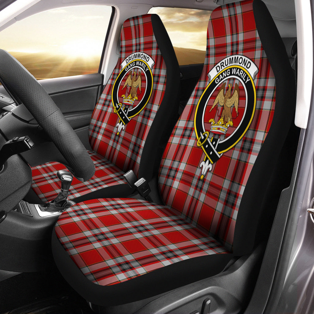 Drummond of Perth Dress Tartan Car Seat Cover with Family Crest One Size - Tartanvibesclothing