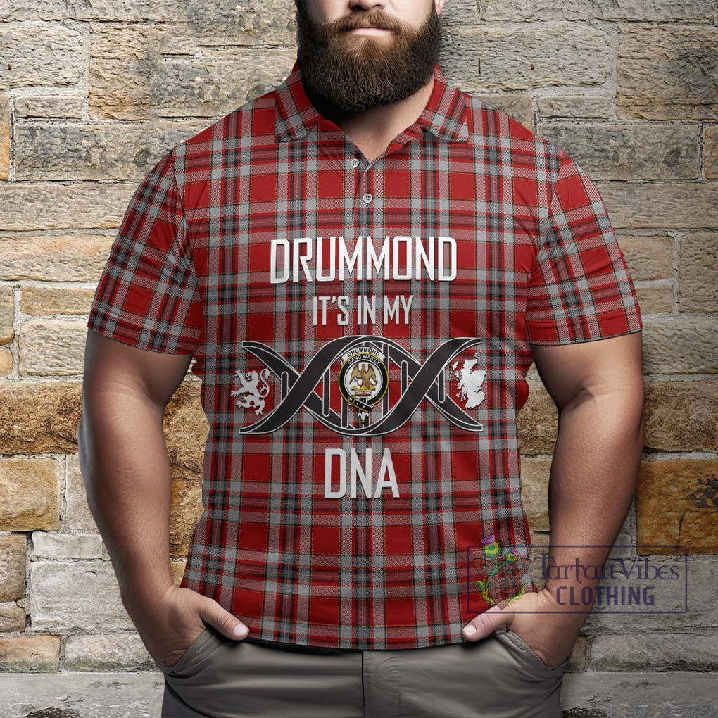 Drummond of Perth Dress Tartan Polo Shirt with Family Crest DNA In Me Style Kid - Tartanvibesclothing Shop