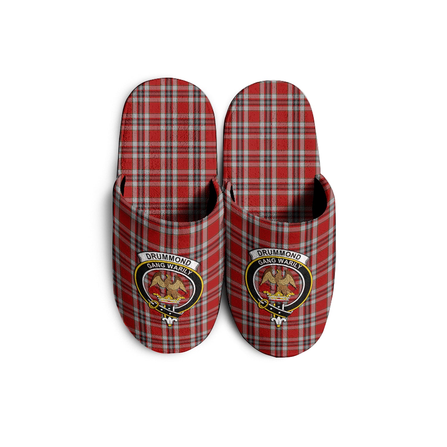 Drummond of Perth Dress Tartan Home Slippers with Family Crest - Tartanvibesclothing