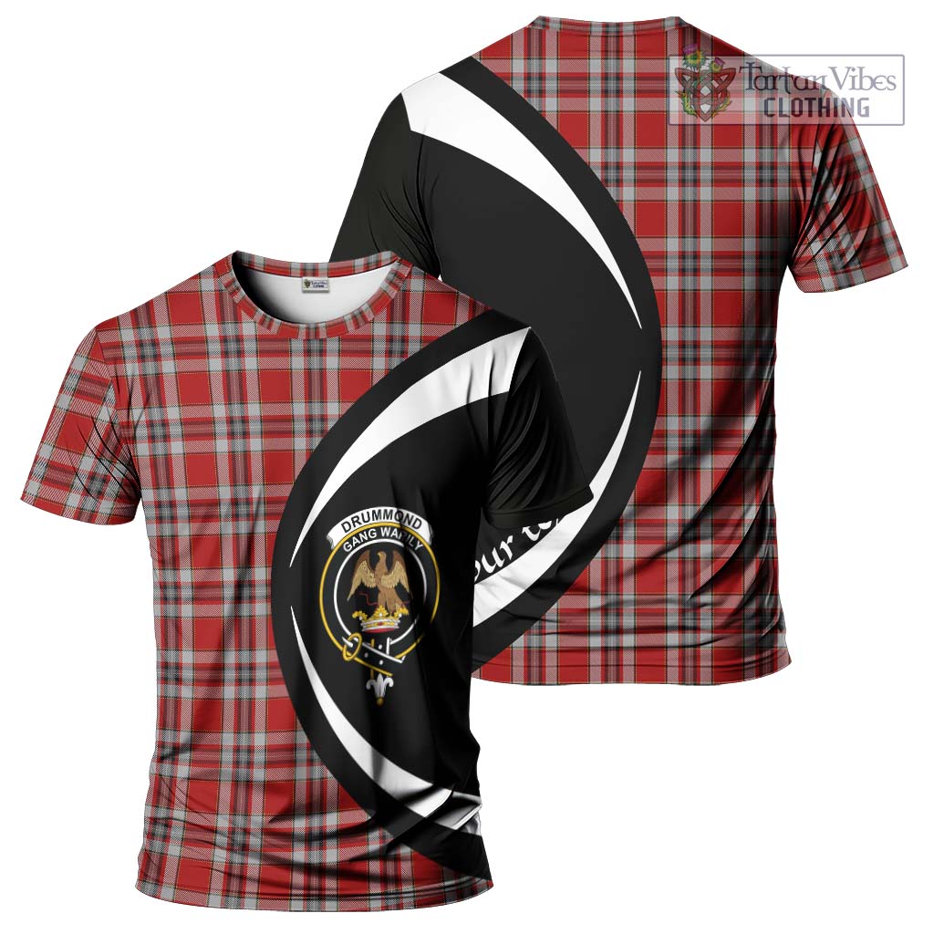 Tartan Vibes Clothing Drummond of Perth Dress Tartan T-Shirt with Family Crest Circle Style