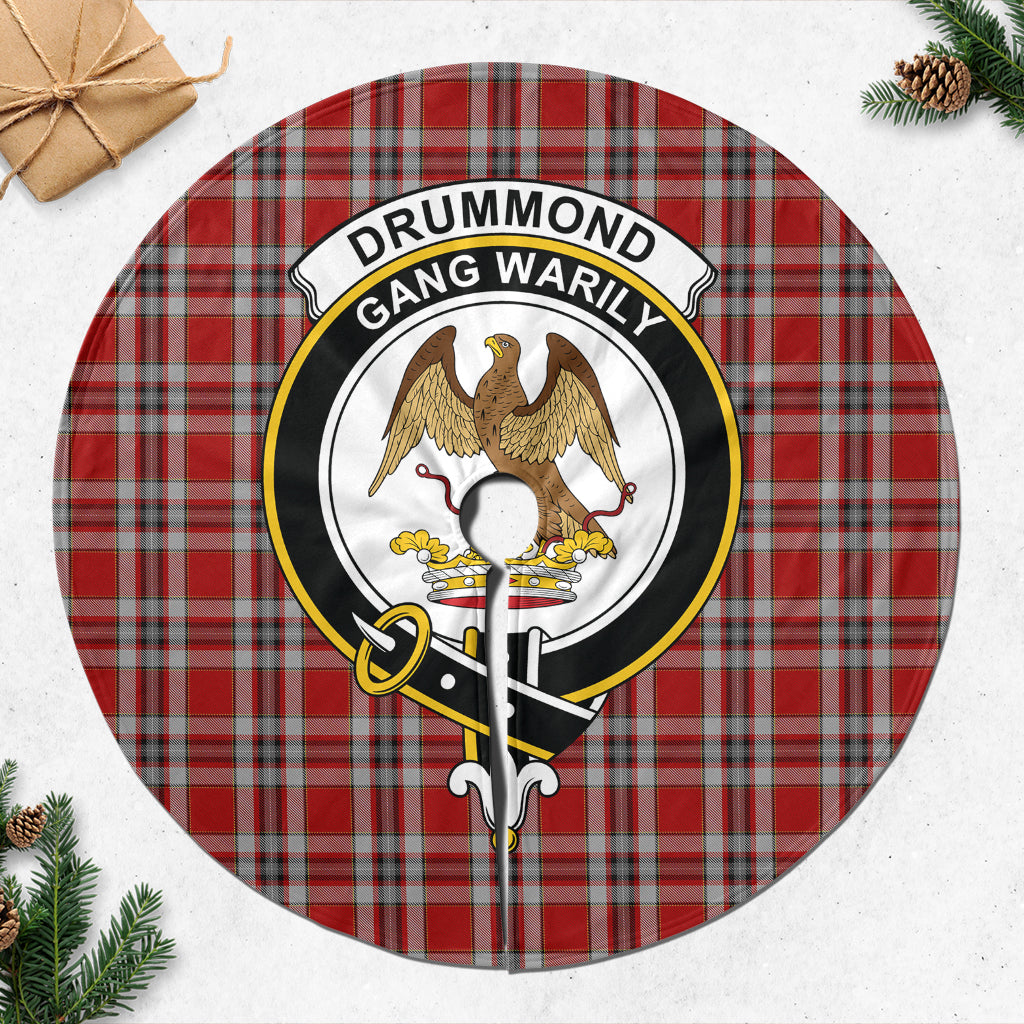 Drummond of Perth Dress Tartan Christmas Tree Skirt with Family Crest - Tartanvibesclothing