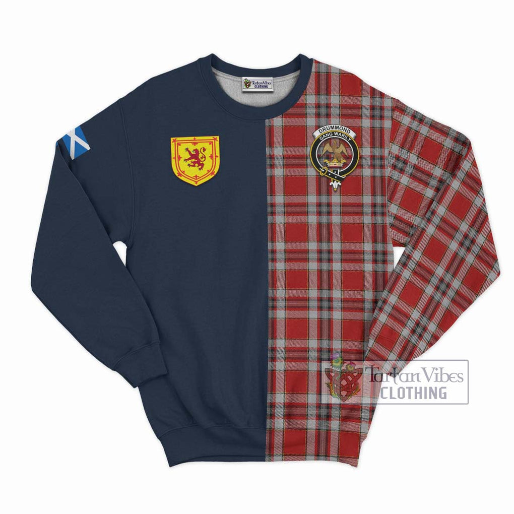 Tartan Vibes Clothing Drummond of Perth Dress Tartan Sweatshirt with Scottish Lion Royal Arm Half Style