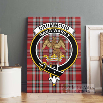 Drummond of Perth Dress Tartan Canvas Print Wall Art with Family Crest