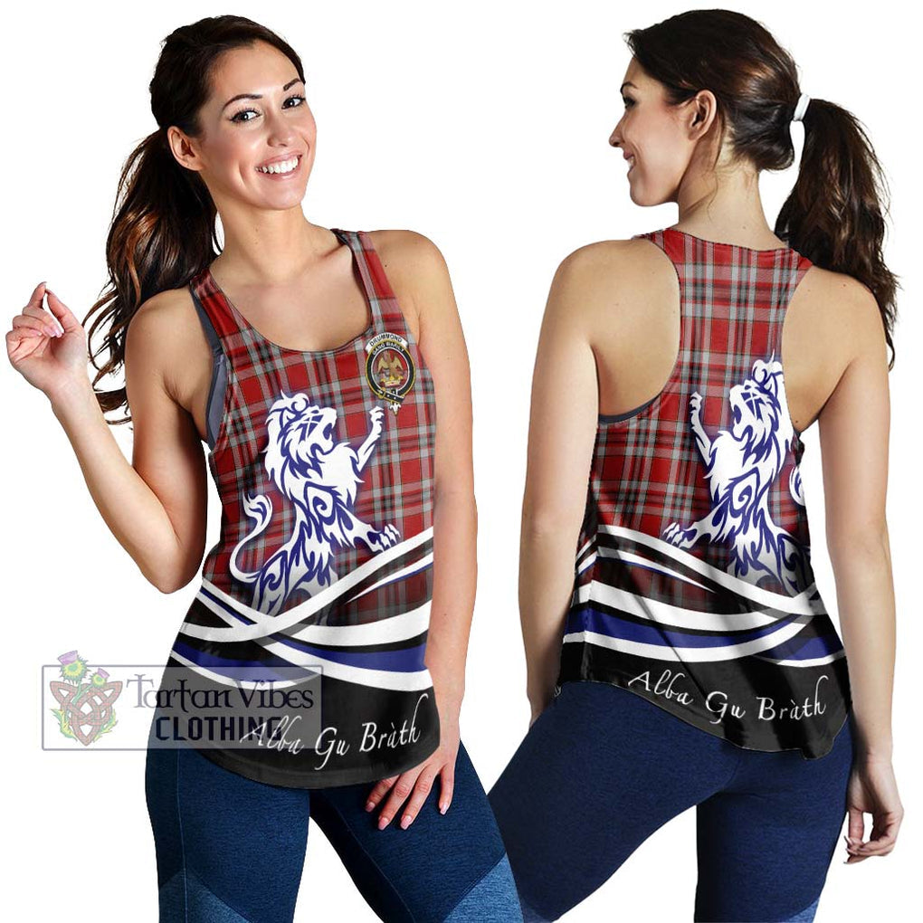 Drummond of Perth Dress Tartan Women's Racerback Tanks with Alba Gu Brath Regal Lion Emblem 4XL - Tartanvibesclothing Shop