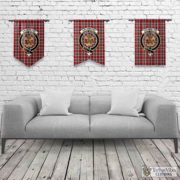 Drummond of Perth Dress Tartan Gonfalon, Tartan Banner with Family Crest