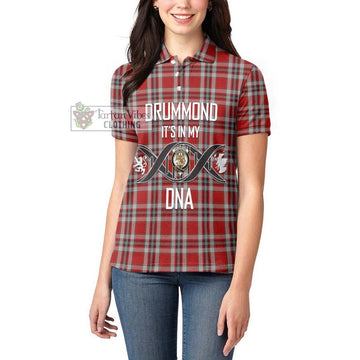 Drummond of Perth Dress Tartan Women's Polo Shirt with Family Crest DNA In Me Style