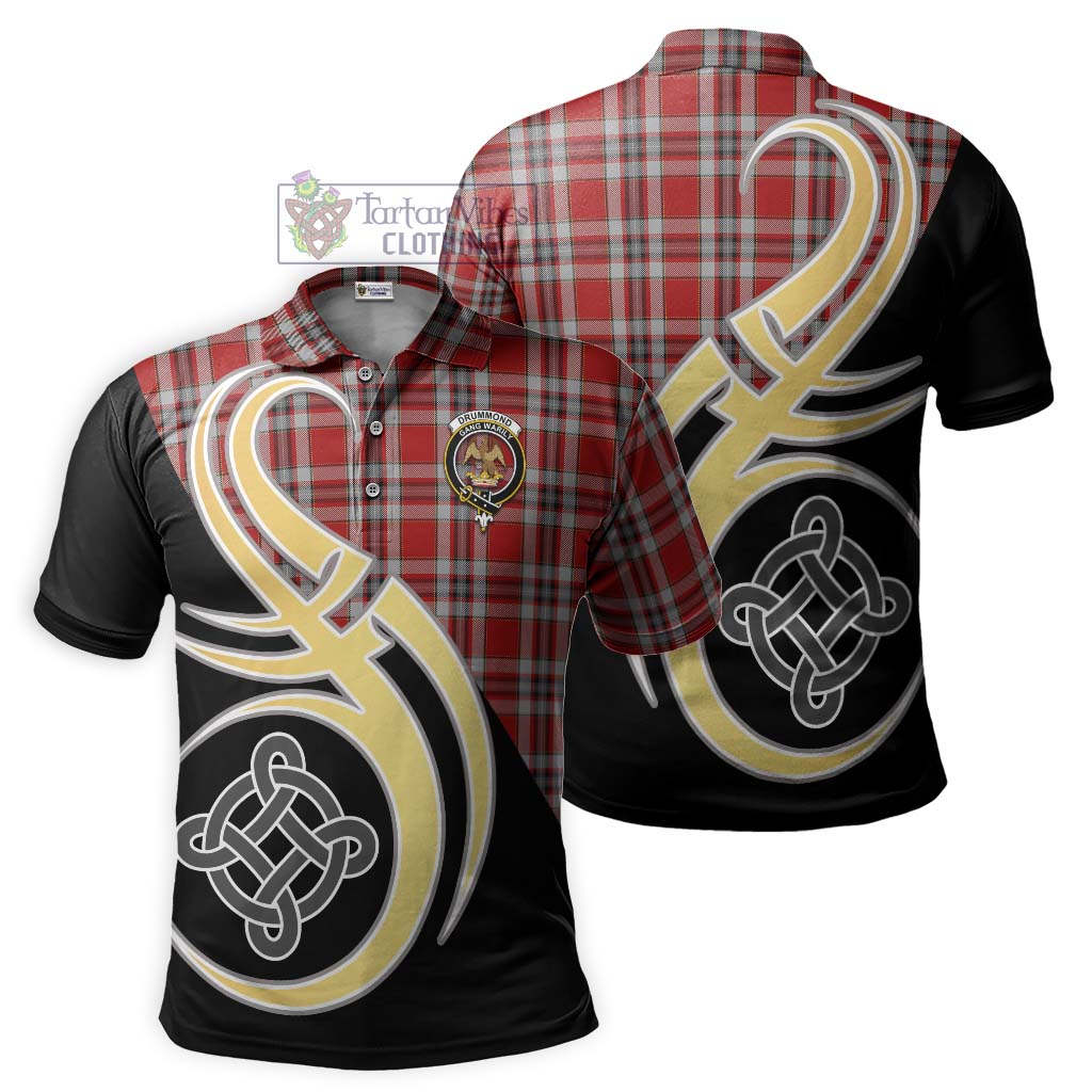 Drummond of Perth Dress Tartan Polo Shirt with Family Crest and Celtic Symbol Style Kid - Tartan Vibes Clothing