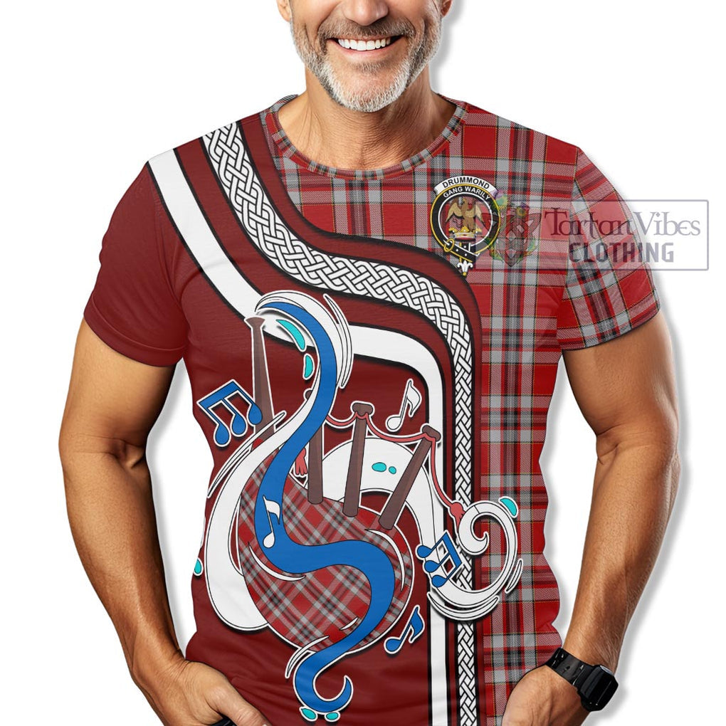 Drummond of Perth Dress Tartan T-Shirt with Epic Bagpipe Style Kid's Shirt - Tartanvibesclothing Shop