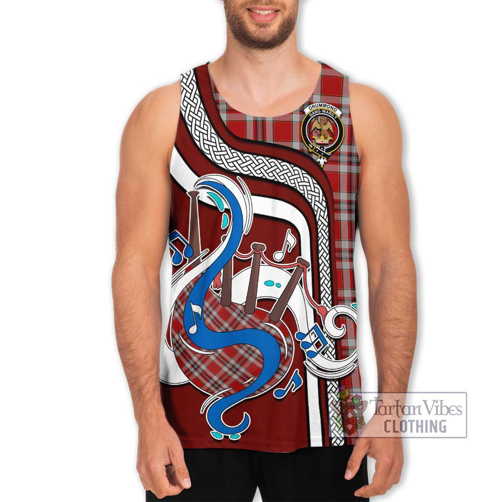 Drummond of Perth Dress Tartan Men's Tank Top with Epic Bagpipe Style Men - Tartanvibesclothing Shop