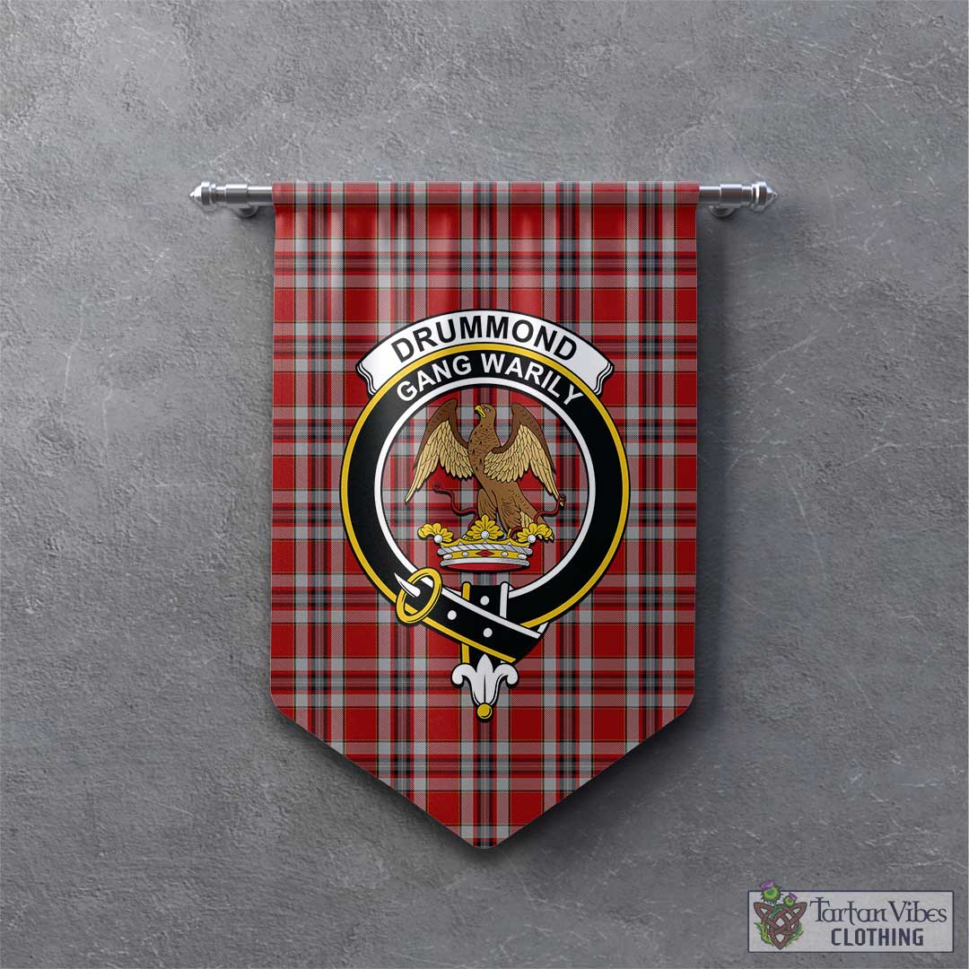 Tartan Vibes Clothing Drummond of Perth Dress Tartan Gonfalon, Tartan Banner with Family Crest