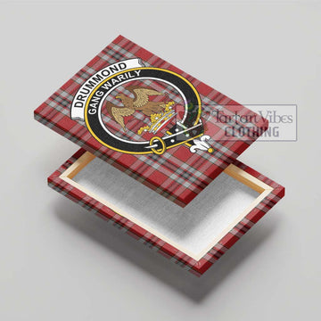 Drummond of Perth Dress Tartan Canvas Print Wall Art with Family Crest