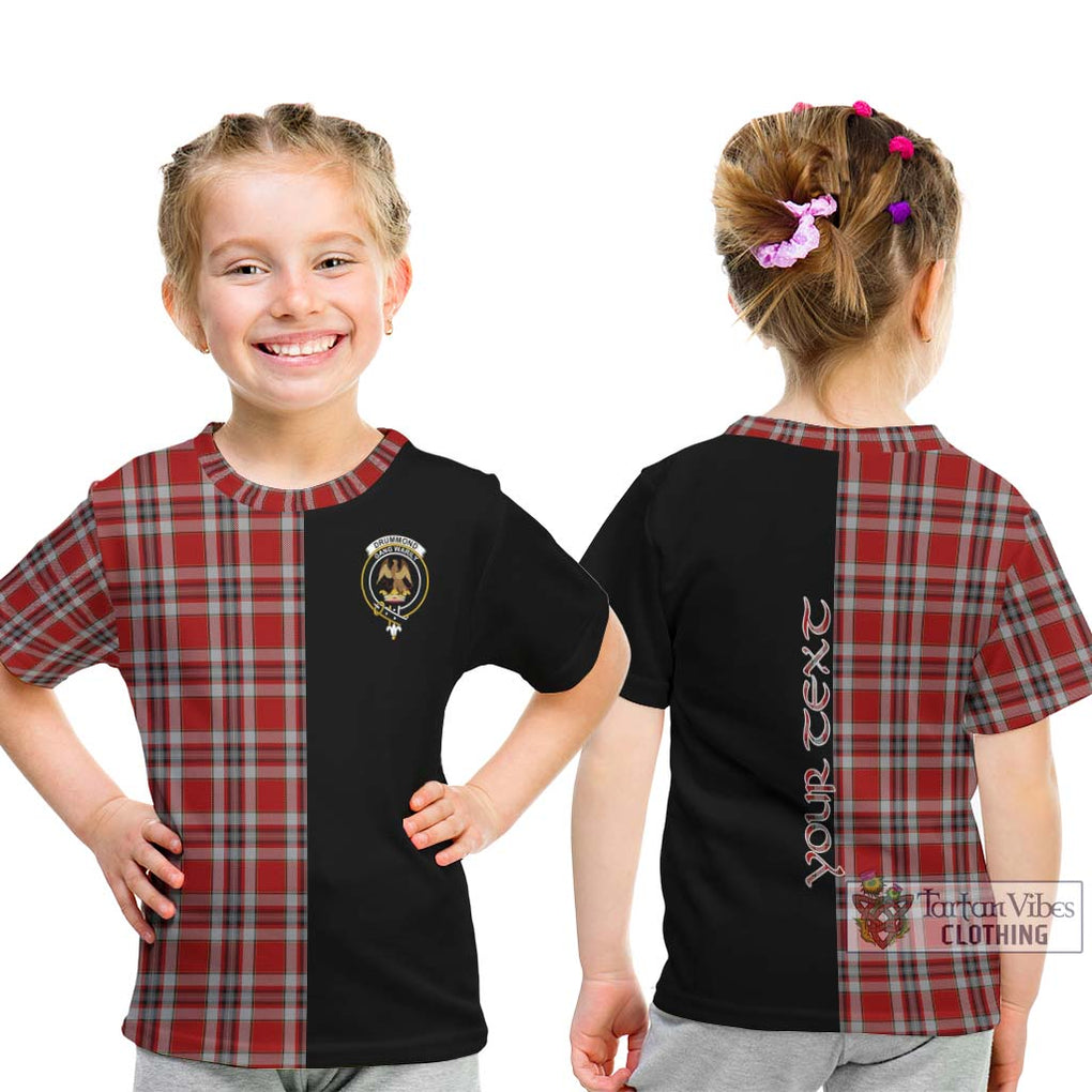 Drummond of Perth Dress Tartan Kid T-Shirt with Family Crest and Half Of Me Style - Tartanvibesclothing Shop