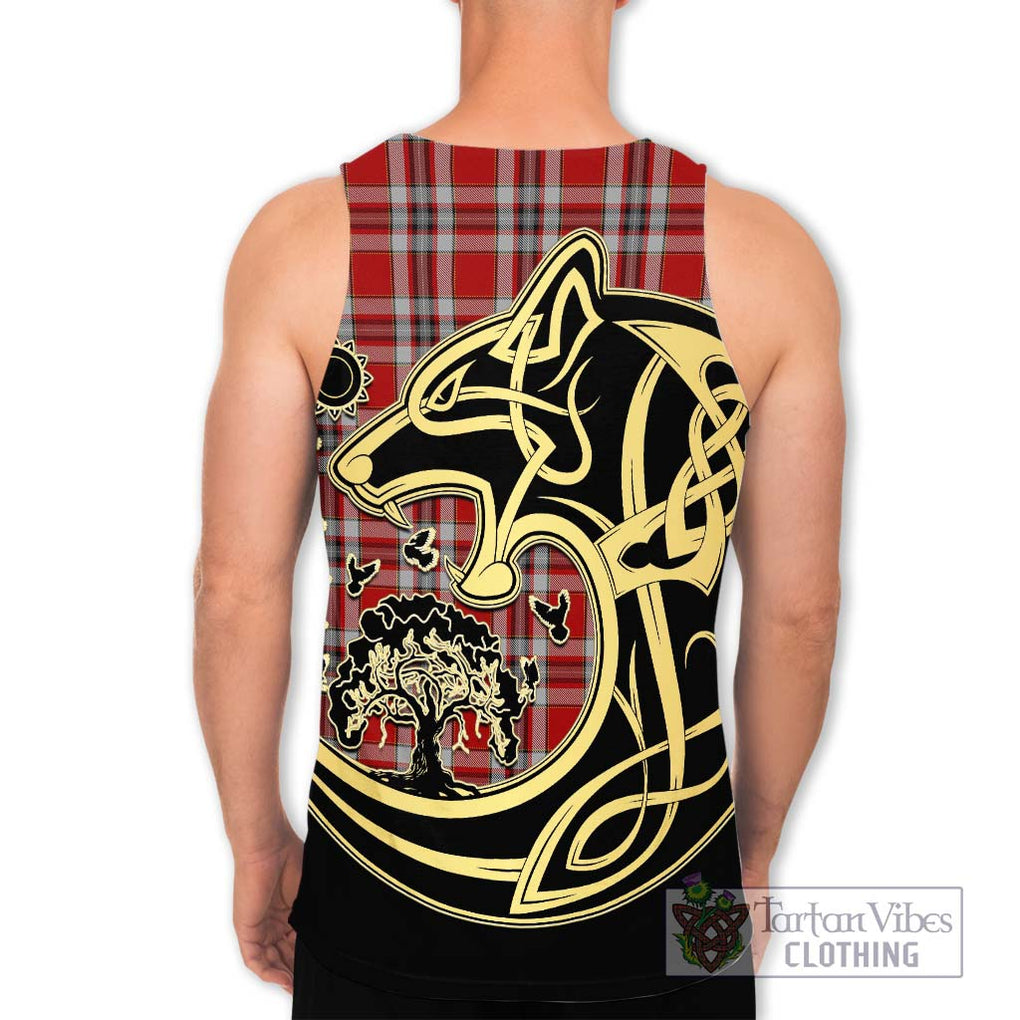 Drummond of Perth Dress Tartan Men's Tank Top with Family Crest Celtic Wolf Style - Tartan Vibes Clothing