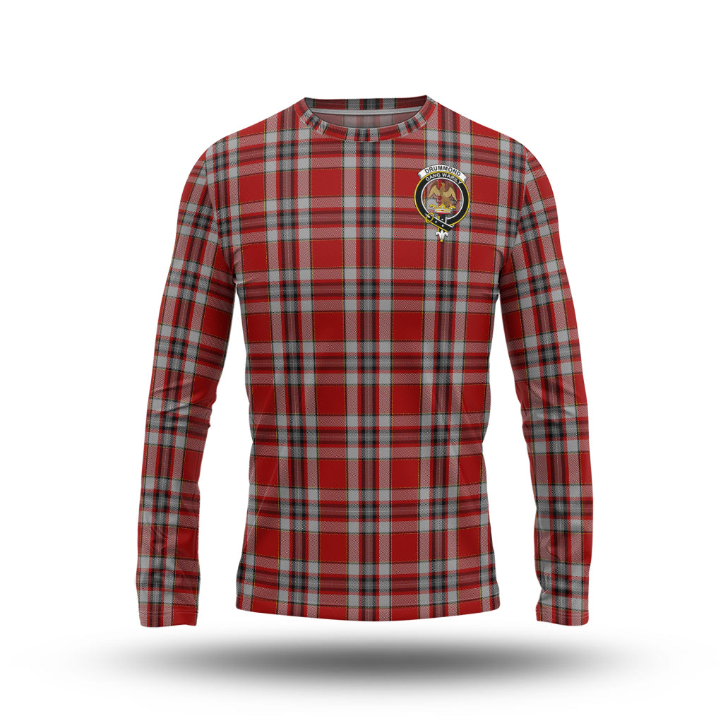 drummond-of-perth-dress-tartan-long-sleeve-t-shirt-with-family-crest