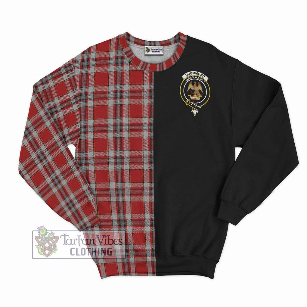 Drummond of Perth Dress Tartan Sweatshirt with Family Crest and Half Of Me Style - Tartanvibesclothing Shop