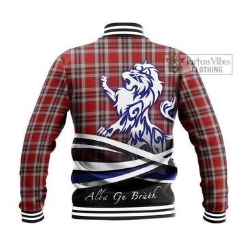 Drummond of Perth Dress Tartan Baseball Jacket with Alba Gu Brath Regal Lion Emblem