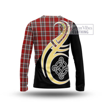 Drummond of Perth Dress Tartan Long Sleeve T-Shirt with Family Crest and Celtic Symbol Style