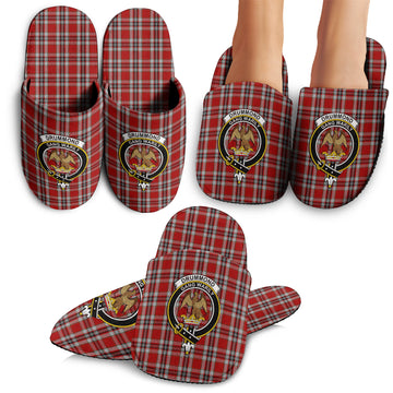 Drummond of Perth Dress Tartan Home Slippers with Family Crest