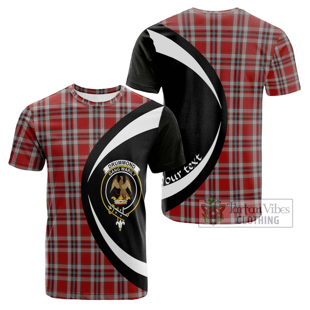 Tartan Vibes Clothing Drummond of Perth Dress Tartan Cotton T-shirt with Family Crest Circle Style