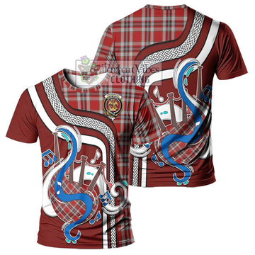 Drummond of Perth Dress Tartan T-Shirt with Epic Bagpipe Style