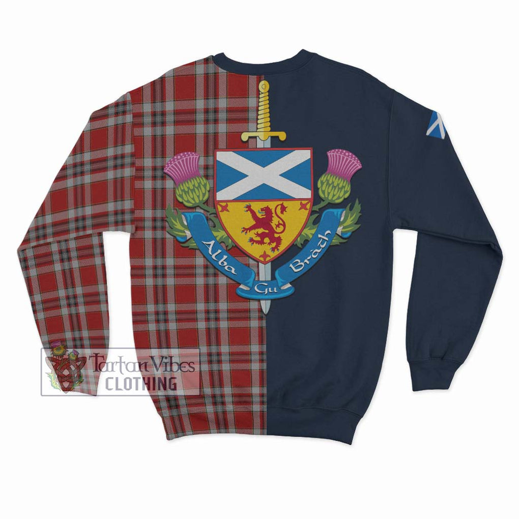 Tartan Vibes Clothing Drummond of Perth Dress Tartan Sweatshirt with Scottish Lion Royal Arm Half Style