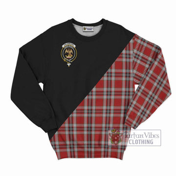 Drummond of Perth Dress Tartan Sweatshirt with Family Crest and Military Logo Style