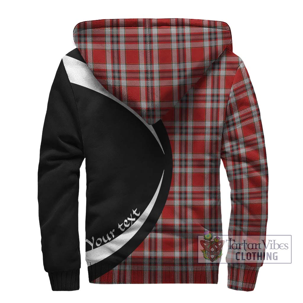 Drummond of Perth Dress Tartan Sherpa Hoodie with Family Crest Circle Style - Tartan Vibes Clothing