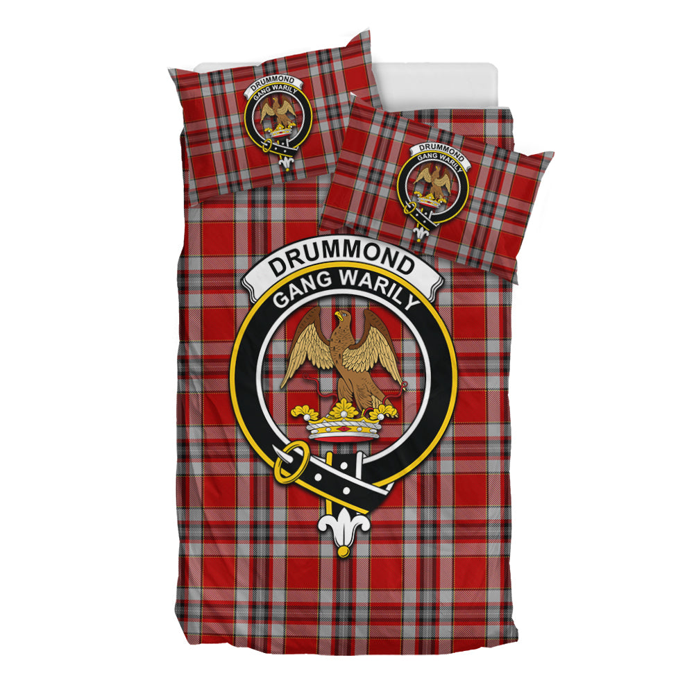 Drummond of Perth Dress Tartan Bedding Set with Family Crest - Tartan Vibes Clothing