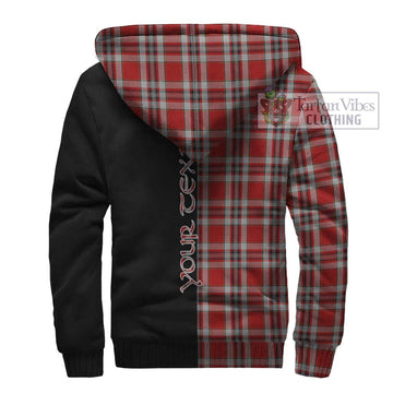 Drummond of Perth Dress Tartan Sherpa Hoodie with Family Crest and Half Of Me Style