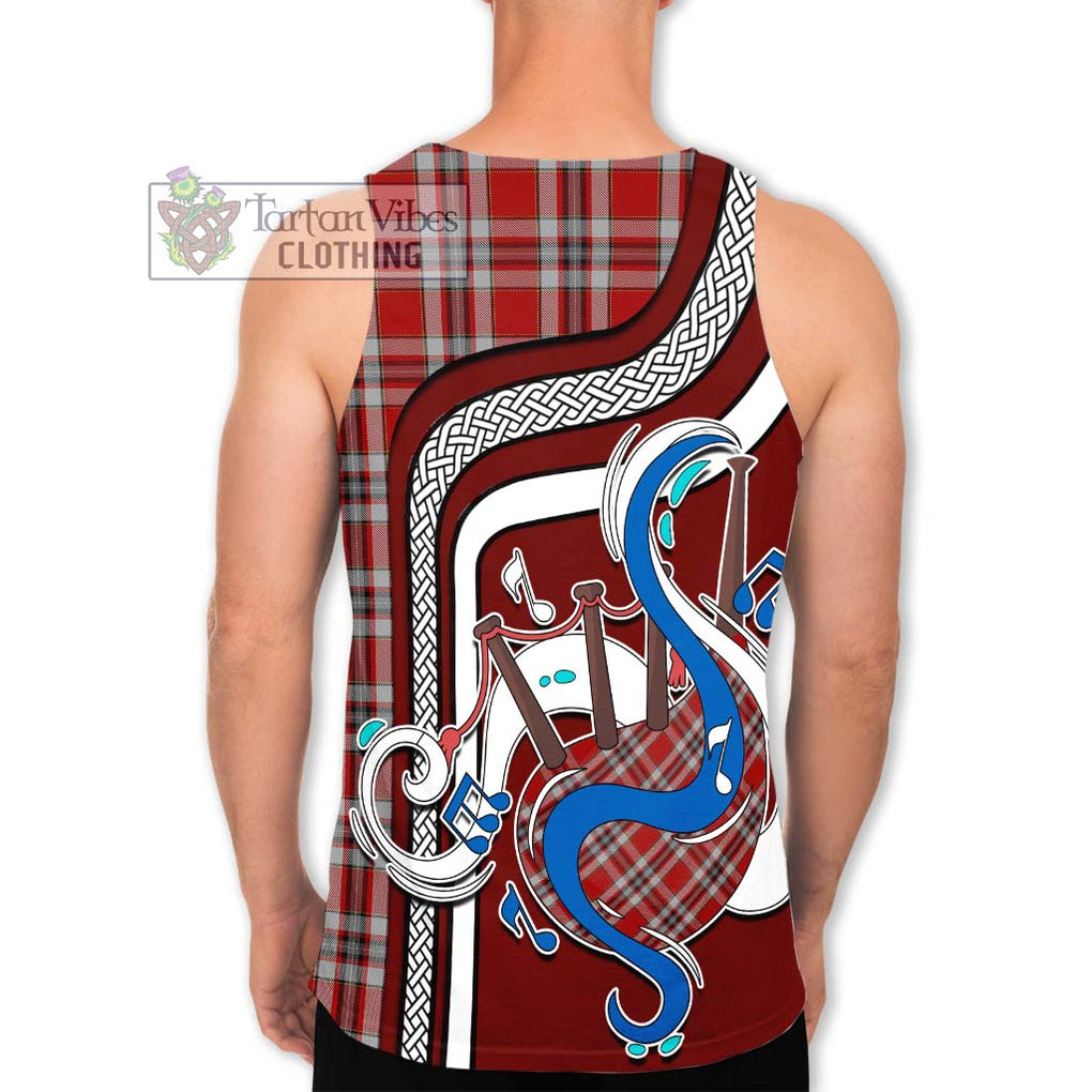 Drummond of Perth Dress Tartan Men's Tank Top with Epic Bagpipe Style - Tartanvibesclothing Shop