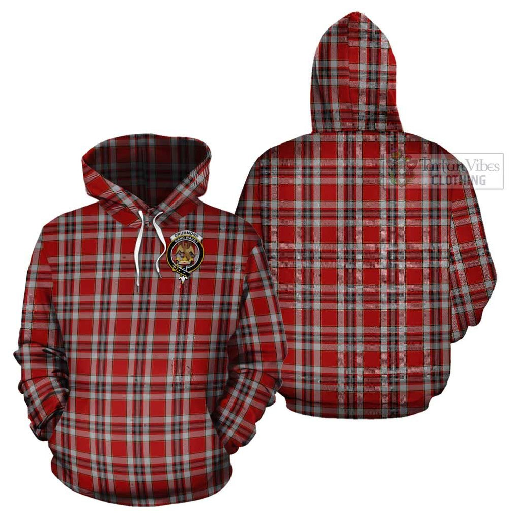 Drummond of Perth Dress Tartan Cotton Hoodie with Family Crest Pullover Hoodie - Tartan Vibes Clothing