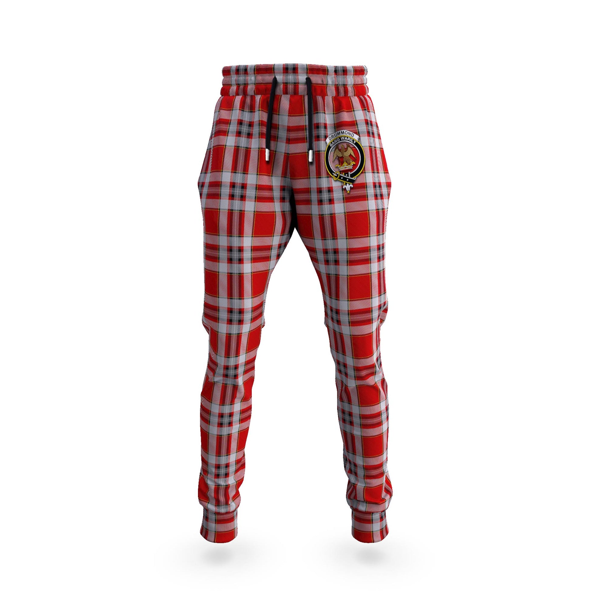 Drummond of Perth Dress Tartan Joggers Pants with Family Crest - Tartanvibesclothing