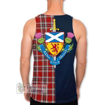 Drummond of Perth Dress Tartan Men's Tank Top Alba with Scottish Lion Royal Arm Half Style