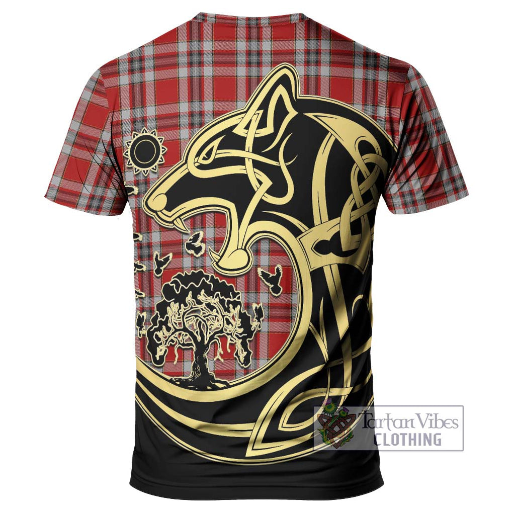 Drummond of Perth Dress Tartan T-Shirt with Family Crest Celtic Wolf Style - Tartan Vibes Clothing