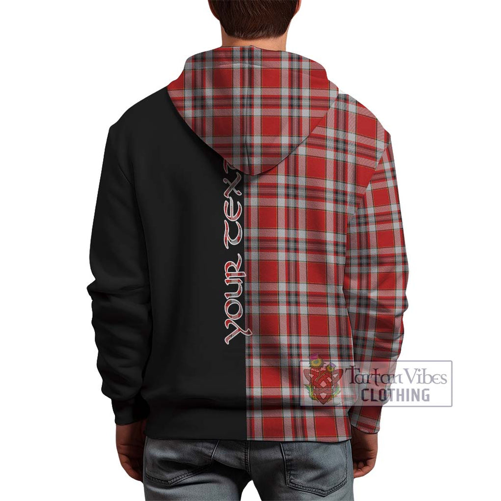 Drummond of Perth Dress Tartan Hoodie with Family Crest and Half Of Me Style - Tartanvibesclothing Shop